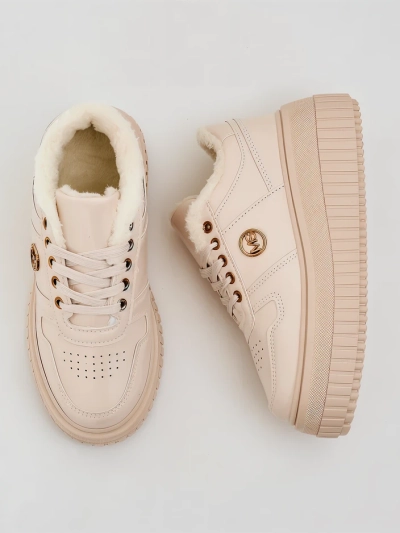 Royalfashion Warme Damen-Sneaker mit Fell Rozit