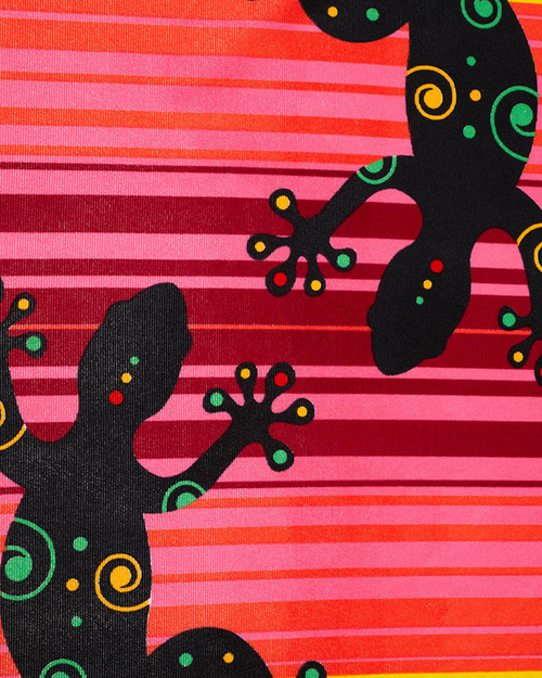 Royalfashion Рожево-жовтий великий пляжний рушник з принтом