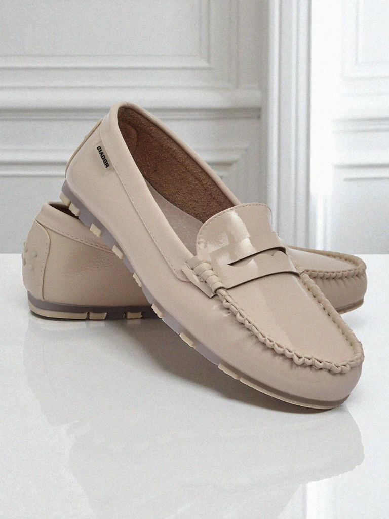 Loafers Damen Beige Kallista - Öko-Wildleder Premium
