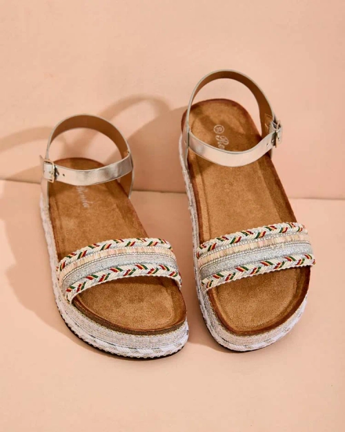 Жіночі вишиті босоніжки Royalfashion