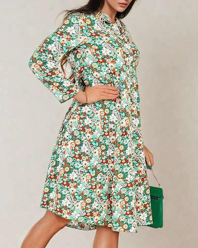 Royalfashion Damen Midikleid mit Muster