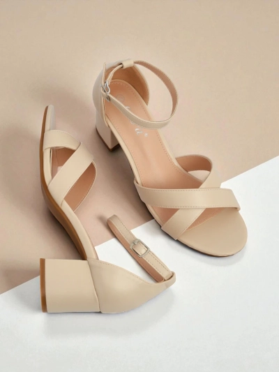 Royalfashion Damen-Sandalen mit niedrigem Blockabsatz Eleganza Strap