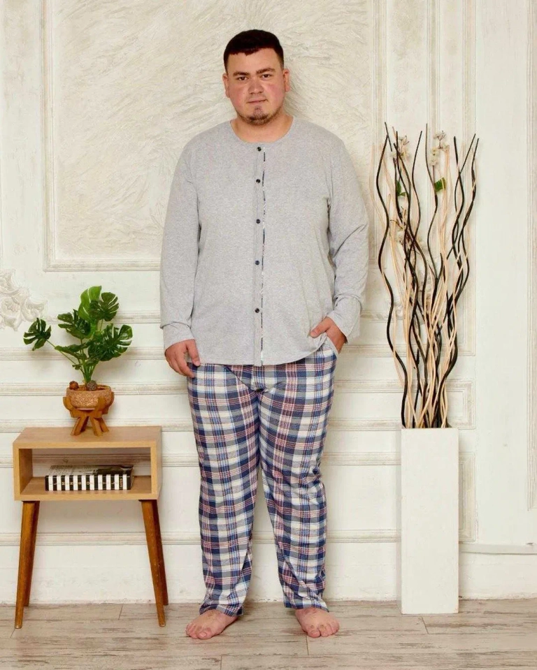 Royalfashion Herren-Pyjama aus Baumwolle mit Druck