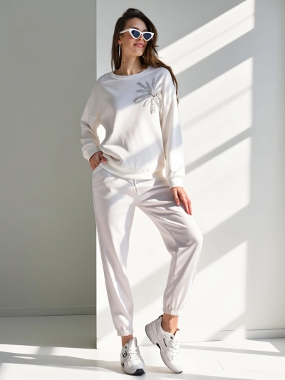 Royalfashion Damen Viskose-Set mit einem Blumenmotiv