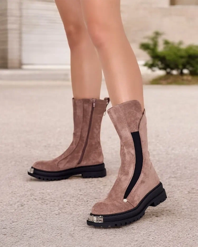 Royalfashion Damenstiefel aus Öko-Wildleder Homni