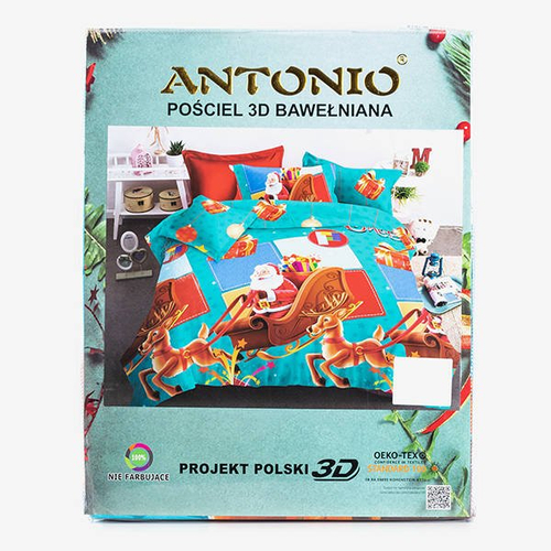 Різдвяна постільна білизна 160х200, комплект з 3-х частин