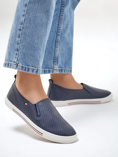 Royalfashion Damen perforierte Slipper Vielles