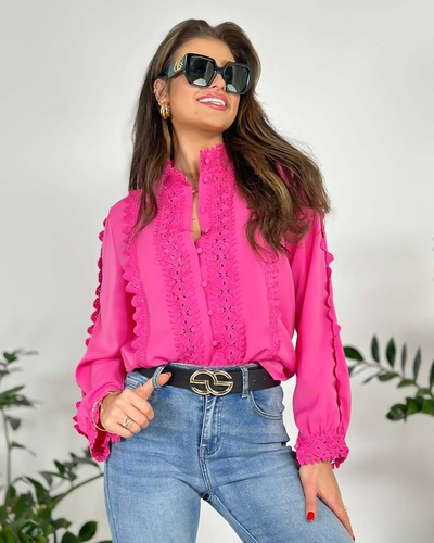 Royalfashion Damen-Spitzenhemd