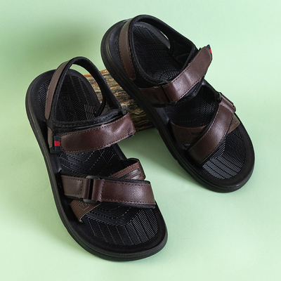 Jugend Jungen braun Oxymius Klettsandalen - Schuhe