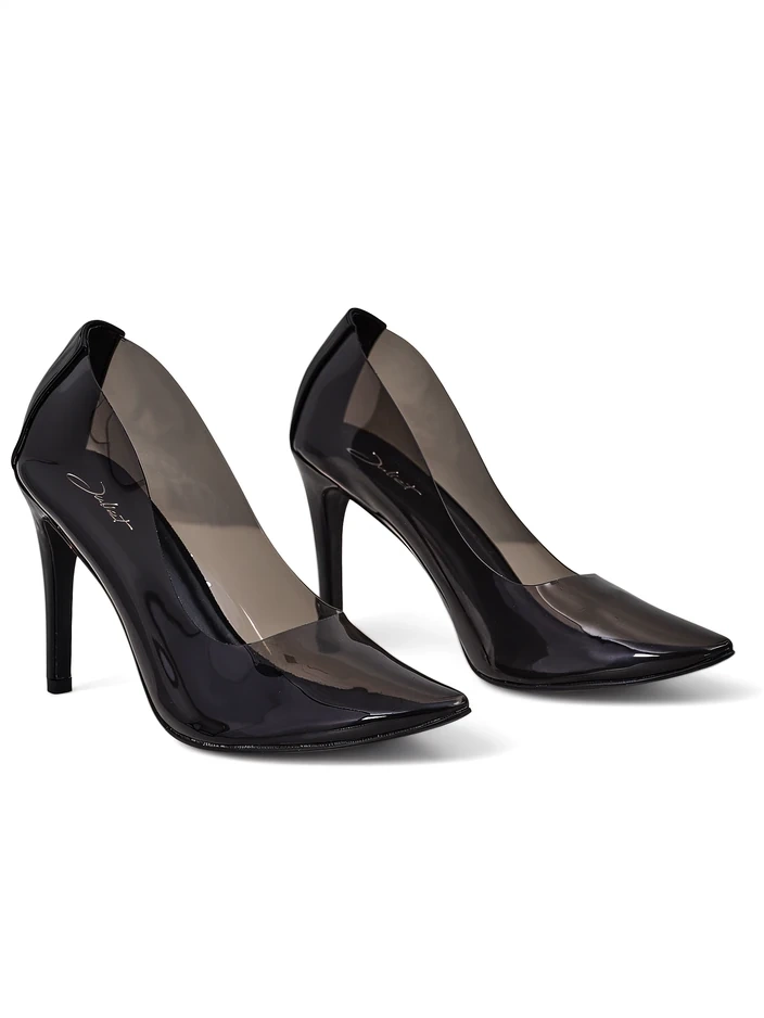 Royalfashion Transparente Damen-Stilettos Selqoa
