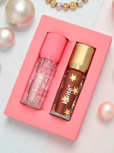 Glitzer Lipgloss und farbloser 2-in-1 Lipgloss Bronse