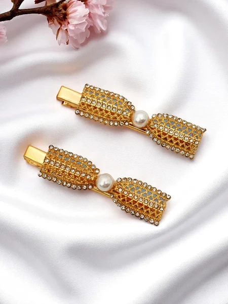 Royalfashion Заколка для волосся з блискітками у формі бантиків Bow Sparkle