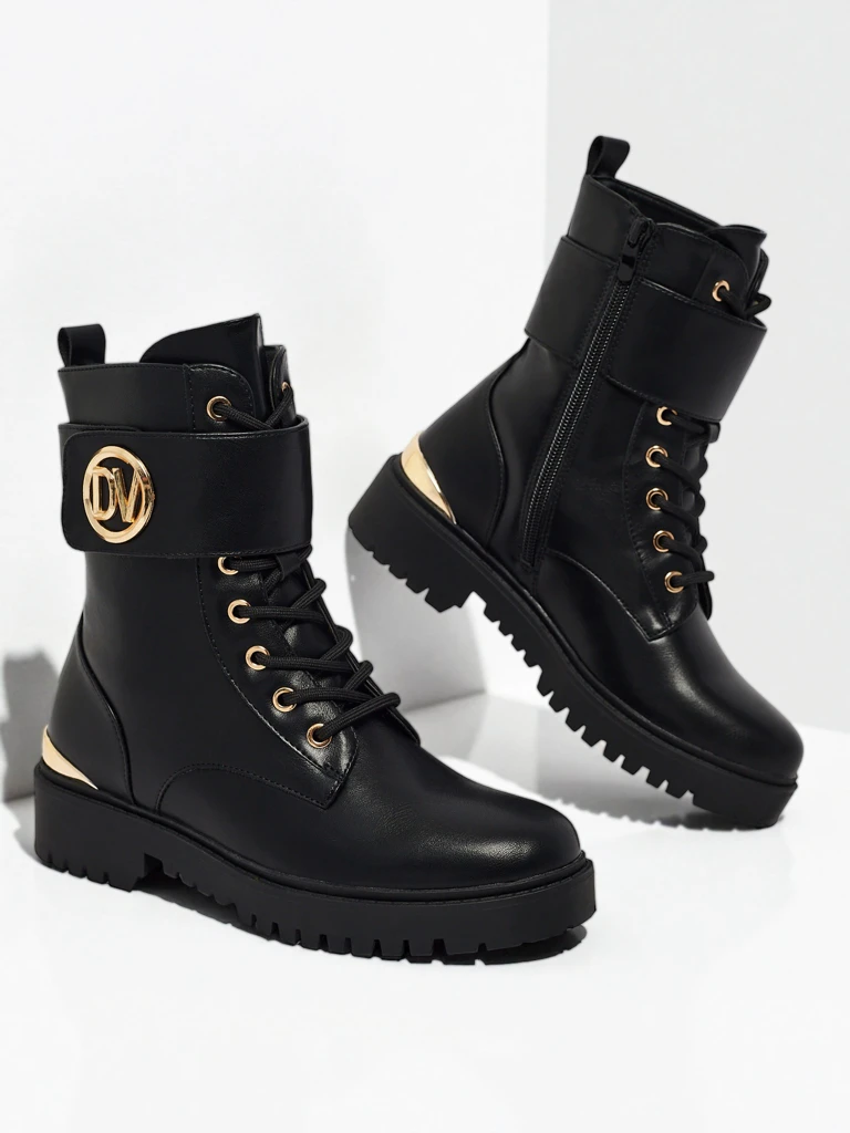 Damen Worker Boots mit Verzierungen Lorice