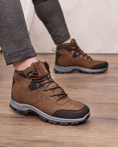 Royalfashion Dunkelbraune Herren-Trapper Nokuki