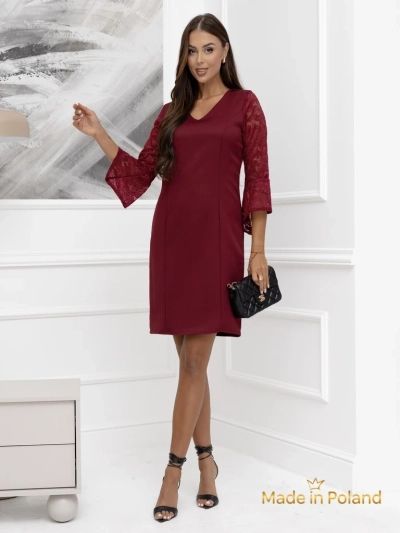 Damen Mini Kleid mit Spitzenärmeln Livia Style