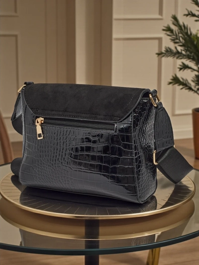 Kleine Damenhandtasche aus Öko-Leder mit Prägung Narelle