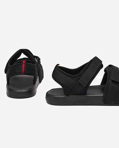 Schwarze Herrensandale mit Klettverschluss Crostal - Footwear