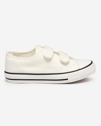 OUTLET Bovis-Sneakers mit Klettverschluss für Mädchen in Weiß und Ecru - Schuhe