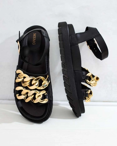 Royalfashion Leo-Sandalen aus Öko-Leder