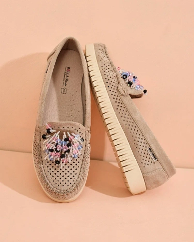 Royalfashion Жіночі ажурні мокасини з бісеру Namis