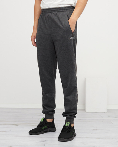 Graue Herren-Jogginghose aus Baumwolle mit Taschen - Kleidung