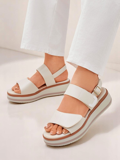 Royalfashion Damensandalen mit dicker Sohle Tulipp
