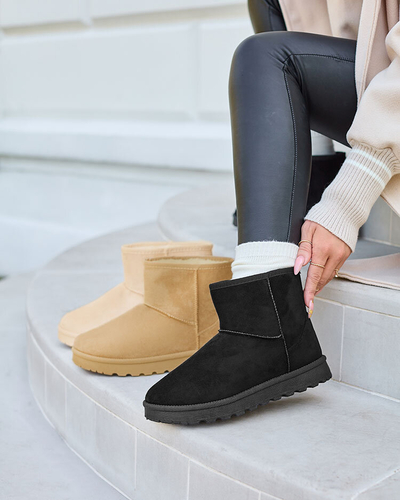 Royalfashion Schwarze Stiefel a'la Schneestiefel für Damen Nerlea