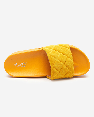 OUTLET Gelbe Steppsandalen für Damen auf der Koriner-Plattform - Schuhe