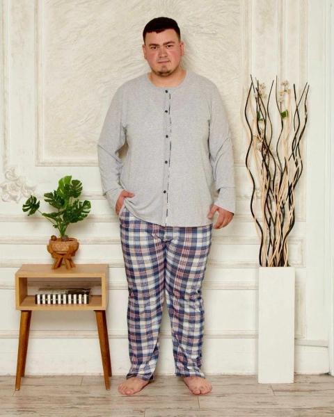 Royalfashion Herren-Pyjama aus Baumwolle mit Druck