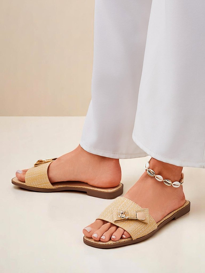 Royalfashion Damen-Strohsandalen Aurelia