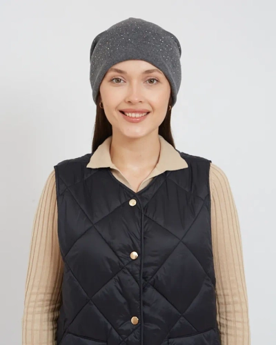 Royalfashion Damen warme Mütze mit Zirkonia
