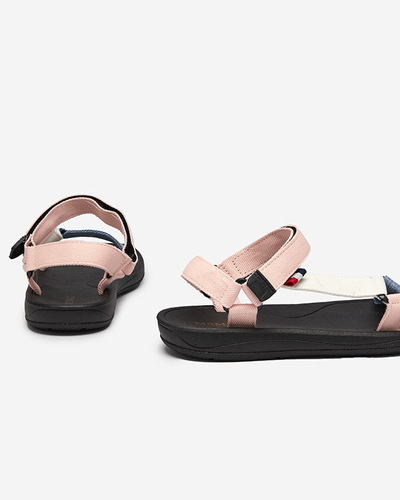 Damen-Sandalen aus Stoff in Rosa Ojo- Footwear