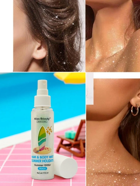 Summer Spray – Flüssiger Highlighter für Haare und Körper Pfirsich