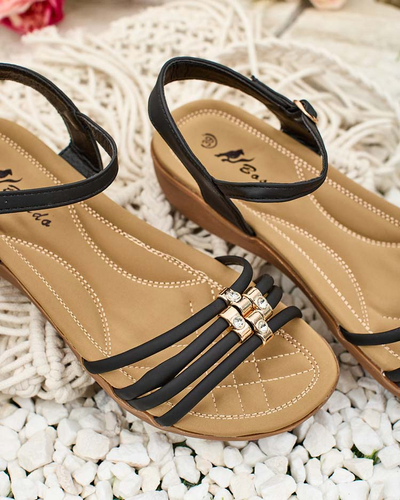 Royalfashion Decorated women's Sun Crusher sandals