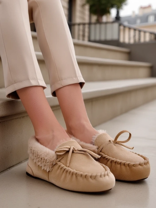 Royalfashion Жіночі мокасини з хутром Ahtikes