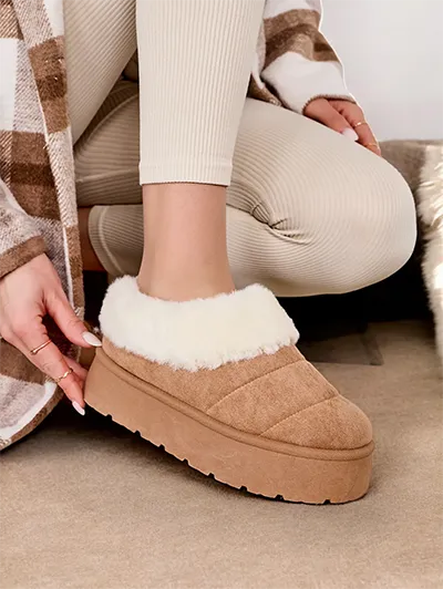 Royalfashion Kurze Damenstiefel à la Snowboots Eliozi