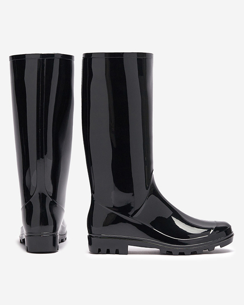 Чорні жіночі веллінгтони до коліна Viopo- Footwear