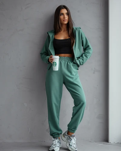 Royalfashion Damen Baumwoll Trainingsanzug Set