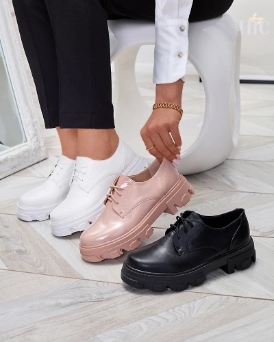 Rosa lackierte Damen Halbschuhe Delgor- Footwear
