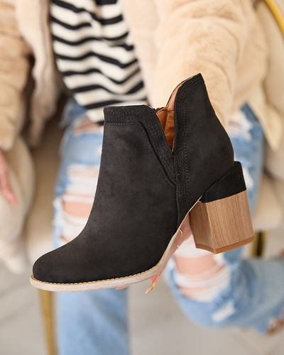 Royalfashion Schwarz Lemere Stiefel mit quadratischem Absatz