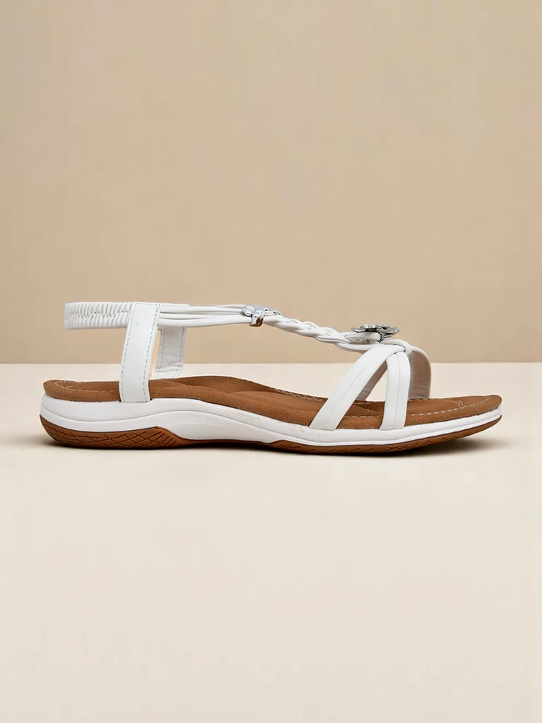 Royalfashion Fiacco verzierte Damensandalen