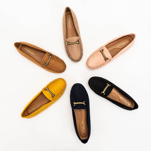 Темно-сині жіночі мокасини з оздобленням Seriti