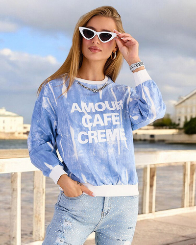 Royalfashion Women's Cotton Thin Print Sweatshirt