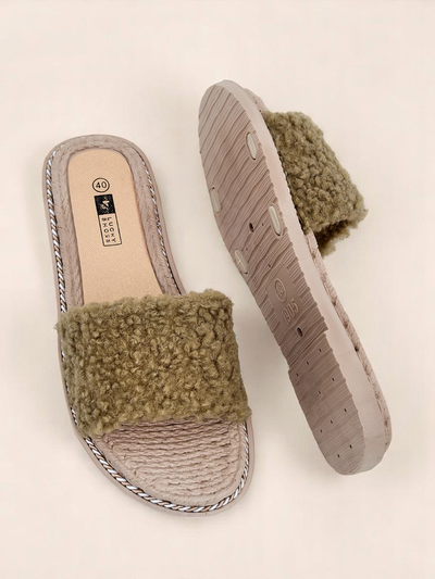 Royalfashion Damen-Pantoletten mit Fell Cozy Step