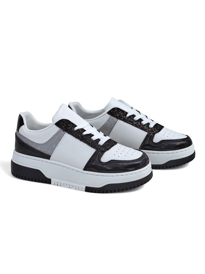 Royalfashion Damen Sneaker mit Glitzer Qisofi