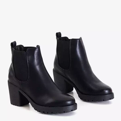 OUTLET Schwarze Hochhackige Slipper Nantes - Schuhe