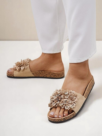 Royalfashion Damensandalen mit Blumen Occes