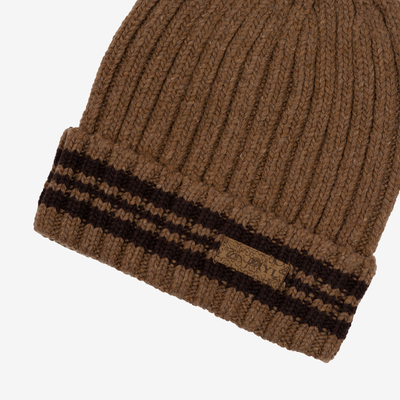 Braune Mütze aus Wollmischung für Herren - Accessoires