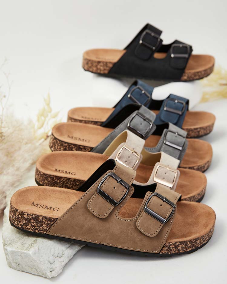 Royalfashion Herren Flip-Flops mit Schnallen Foumyn