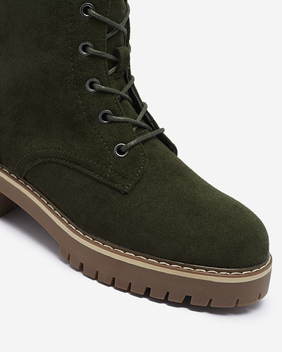 Grüne Damen-Trapper-Stiefel Priviea - Schuhe